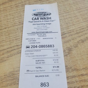 Sparkling Image Car Wash - Car Wash Near Me - Bakersfield, California