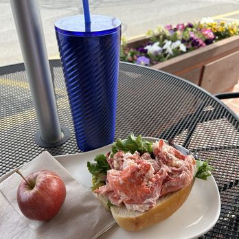 Panera Bread - Lobster roll, side apple and an ice water - Sandwiches Near Me - South Portland, Maine