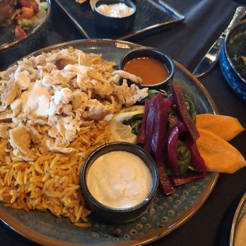 Ambiance - Chicken shawarma plate, great garlic sauce - Mediterranean Near Me - San Diego, California