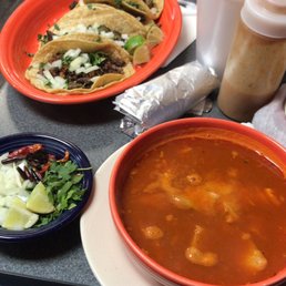 1 Lengua Taco 1 Campenchano Taco 1 Pastor Taco Chips & Salsa Menudo