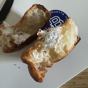 Paris Baguette - The inside after I took the marshmallow bit from the top to spread in the middle - Bakeries Near Me - Kennesaw, Georgia Paris Baguette - The inside after I took the marshmallow bit from the top to spread in the middle - Bakeries Near Me - Kennesaw, Georgia
