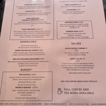 Easy Like Sunday - Menu - Breakfast & Brunch Near Me - Charlotte, North Carolina Easy Like Sunday - Menu - Breakfast & Brunch Near Me - Charlotte, North Carolina
