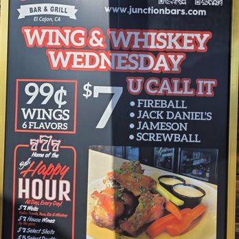Junction Bar & Grill - Wednesday advertisement - Burgers Near Me - El Cajon, California Junction Bar & Grill - Wednesday advertisement - Burgers Near Me - El Cajon, California