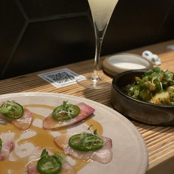 Gi-Jin - Yuzu cocktail, hamachi crudo, spicy cucumbers. - Sushi Bars Near Me - Pittsburgh, Pennsylvania Gi-Jin - Yuzu cocktail, hamachi crudo, spicy cucumbers. - Sushi Bars Near Me - Pittsburgh, Pennsylvania