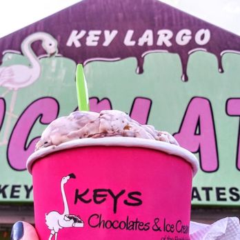 Keys Chocolates & Ice Cream - Pistachio & Gator tracks - Ice Cream & Frozen Yogurt Near Me - Key Largo, Florida