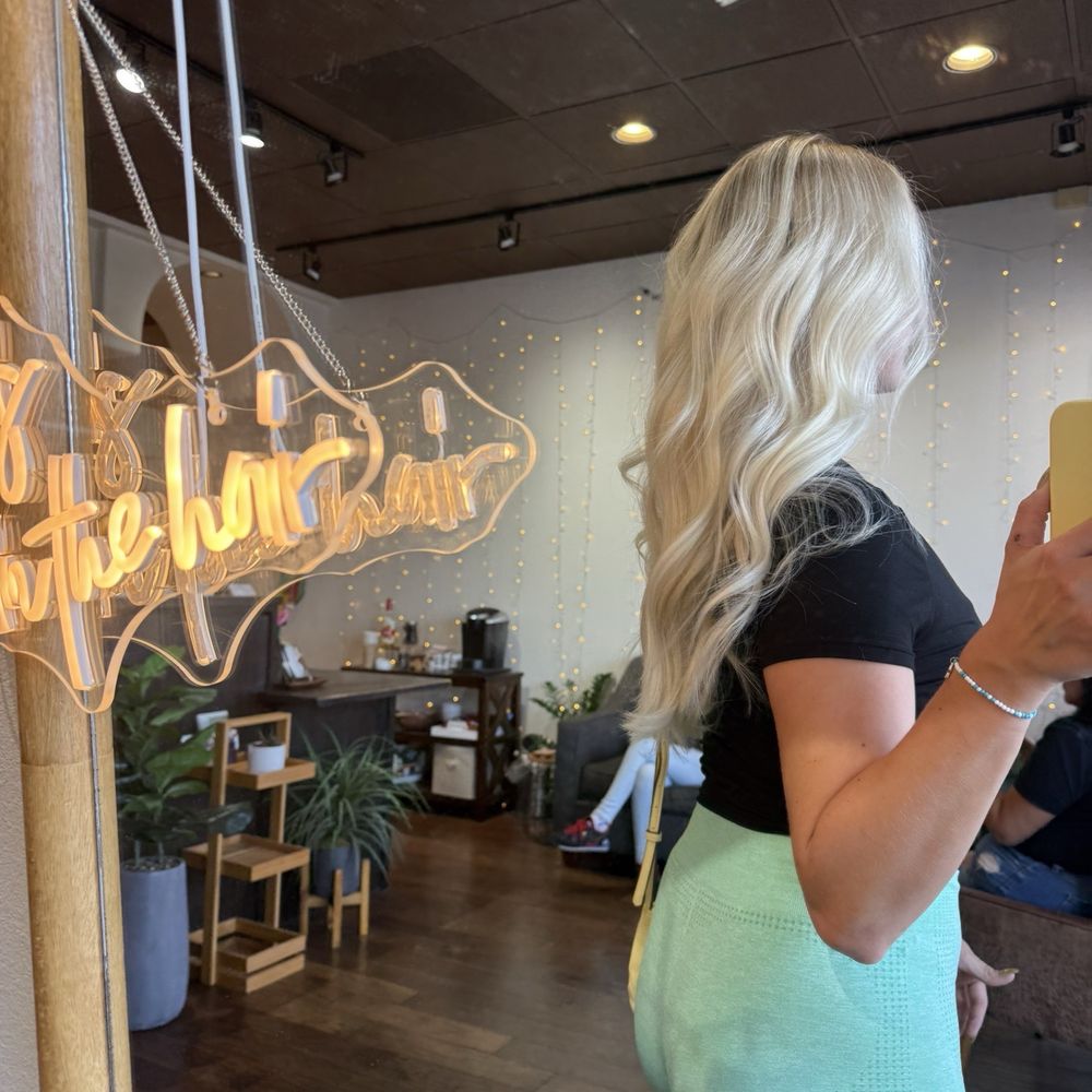 A Blonder Place - Freshly curled hair! - Hair Salons Near Me - Highland, California