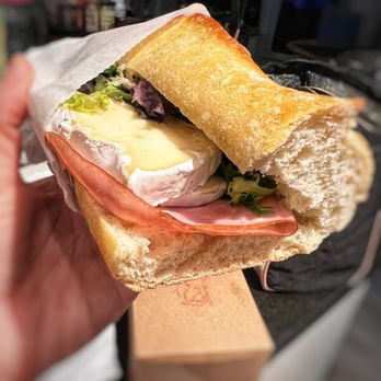 Marché Mon Pitou - Brie cheese sandwich - Cafes Near Me - Vancouver, British Columbia Marché Mon Pitou - Brie cheese sandwich - Cafes Near Me - Vancouver, British Columbia