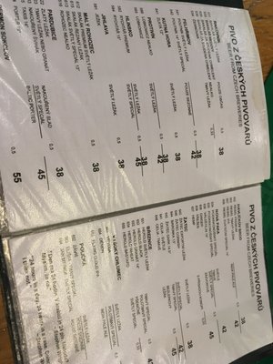 Menu photo 2 Pivovarský klub Prague, PR Menu photo 2 Pivovarský klub Prague, PR