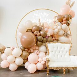 Zeeba Events - Circle Backdrop paired with a Luxury Balloon Garland