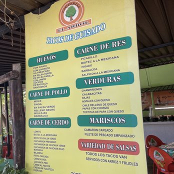 El Arbolito - Menu - Mexican Near Me - Chacalal, ROO