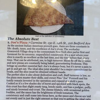 Joe's Pizza - Definition - Pizza Near Me - Cambridge, Massachusetts