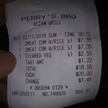 Perry's B B Q - a receipt for a bbq - Barbeque Near Me - Lakeland, Florida Perry's B B Q - a receipt for a bbq - Barbeque Near Me - Lakeland, Florida