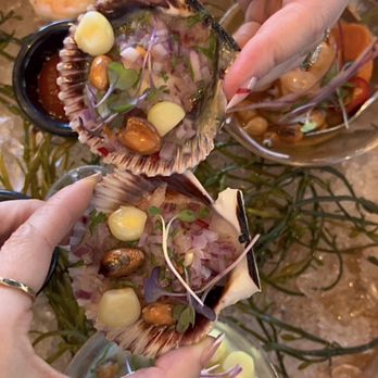 Limón - Half shell scallops - Peruvian Near Me - Mountain View, California Limón - Half shell scallops - Peruvian Near Me - Mountain View, California