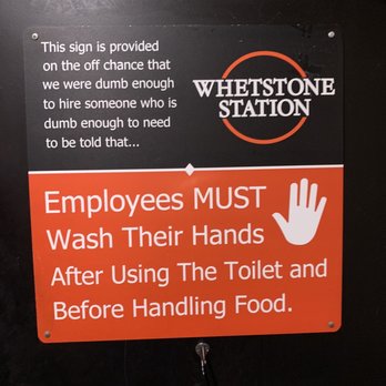 Whetstone Beer - Bathroom sign tells you how cool the place is. - Breweries Near Me - Brattleboro, Vermont