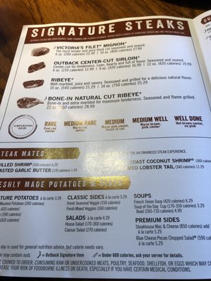 Menu photo 3 Outback Steakhouse Greenville, NC Menu photo 3 Outback Steakhouse Greenville, NC