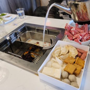 Hot Pot City - Look at that food. Look at that broth. It is all awesome. - Chinese Near Me - Eden Prairie, Minnesota
