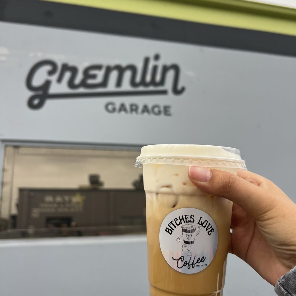 Gremlin Garage - Caramel Banana Latte - Coffee & Tea Near Me - Costa Mesa, California Gremlin Garage - Caramel Banana Latte - Coffee & Tea Near Me - Costa Mesa, California