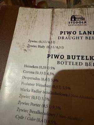 Menu photo 1 Stodoła 47 Kraków, MA Menu photo 1 Stodoła 47 Kraków, MA