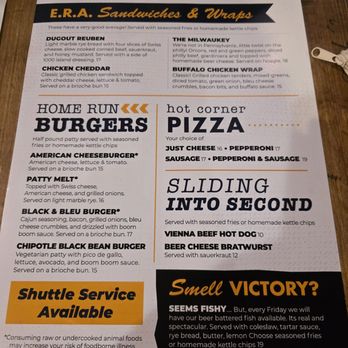Dugout 54 - Game day menu - Gastropubs Near Me - Milwaukee, Wisconsin