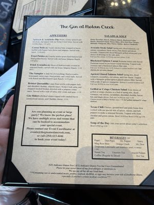 Menu photo 7 The Gin at Nolan Creek Belton, TX