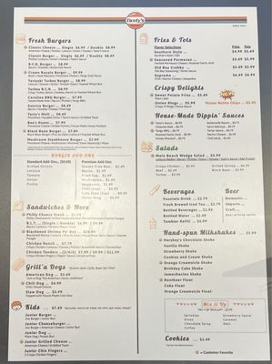 Menu photo 1 Tasty’s Fresh Burgers Yulee, FL Menu photo 1 Tasty’s Fresh Burgers Yulee, FL
