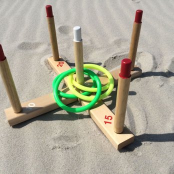 LBI DreamMakers - Beach games, like Ring Toss from LBI DreamMakers, keep the kids busy on the beach while you relax with your book. - Beach Equipment Rentals Near Me - Barnegat Light, New Jersey