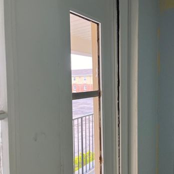 Days Inn by Wyndham Amherst - Broken doorframe and missing glass inside view. - Hotels Near Me - Amherst, Ohio Days Inn by Wyndham Amherst - Broken doorframe and missing glass inside view. - Hotels Near Me - Amherst, Ohio