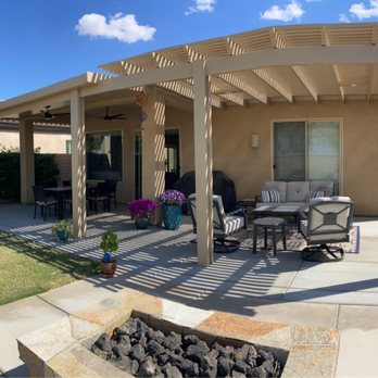 CS Patio Covers - Solid on one side lattice on other - Patio Coverings Near Me - Indio, California