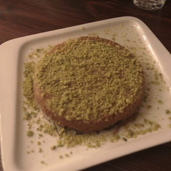 Kitchen Istanbul - Kunefe ; baked shredded dough , house made fromage blanc , grapefruit , pistachios - BEST IN USA! - Greek Near Me - San Francisco, California Kitchen Istanbul - Kunefe ; baked shredded dough , house made fromage blanc , grapefruit , pistachios - BEST IN USA! - Greek Near Me - San Francisco, California