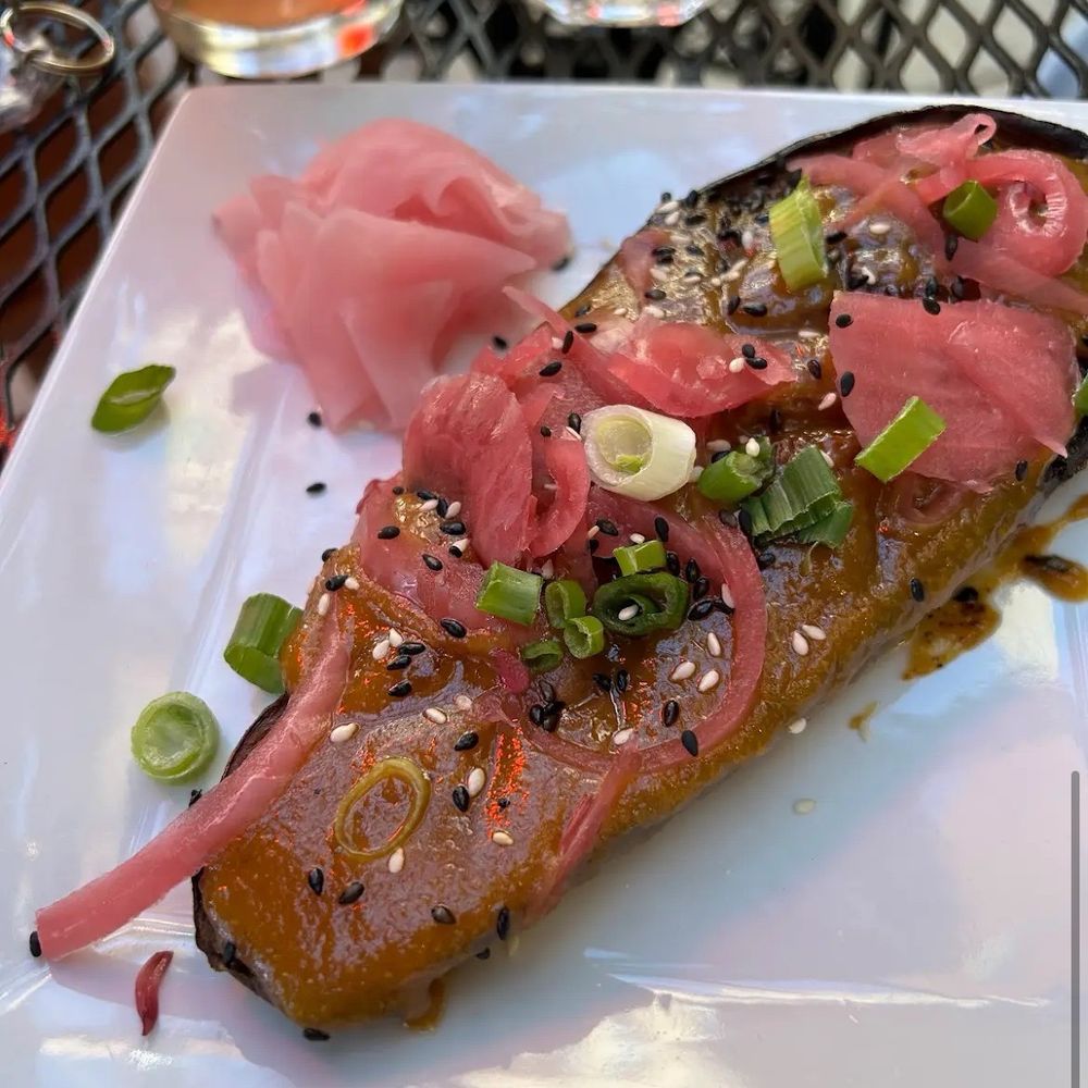Laughing Seed Cafe - Miso eggplant - Vegetarian Near Me - Asheville, North Carolina