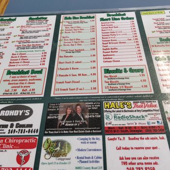 The Railway Cafe - the menu of the restaurant - Cafes Near Me - Dowagiac, Michigan