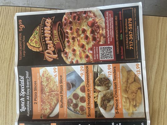 Menu photo 3 Parma Pizza Elizabethtown, PA