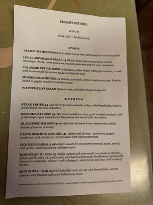 Menu photo 2 Frazer's Restaurant & Lounge Saint Louis, MO Menu photo 2 Frazer's Restaurant & Lounge Saint Louis, MO