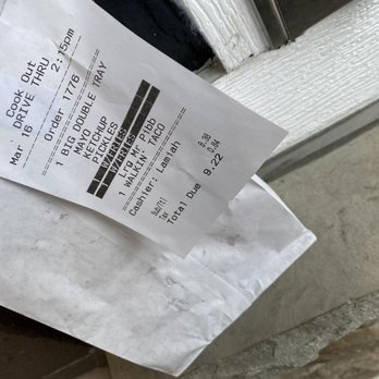Cook Out - Not worth price at all - Burgers Near Me - Mobile, Alabama Cook Out - Not worth price at all - Burgers Near Me - Mobile, Alabama