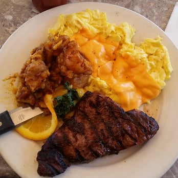 BK Sweeney's Uptown Grille - 12 ounce steak with three eggs and roasted potatoes - American Near Me - Garden City, New York