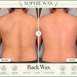 Sophie Wax - Man's back wax. Leaving your skin, smooth, clean with minimal irritation.