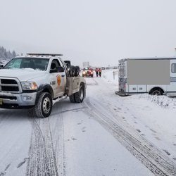 West Vail Shell - Pulling ambulance out of ditch