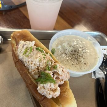 East Hampton Sandwich - Barf chowder and mystery seafood roll - Sandwiches Near Me - Dallas, Texas East Hampton Sandwich - Barf chowder and mystery seafood roll - Sandwiches Near Me - Dallas, Texas