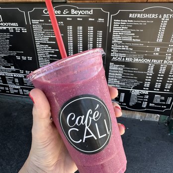 Cali Cafe - Twisted Fantasy smoothie with coconut water sub. - Coffee & Tea Near Me - San Diego, California