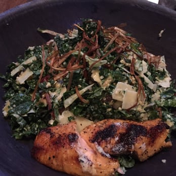 Saddle Ranch - Kale quinoa salad with salmon - Steakhouses Near Me - Orange, California Saddle Ranch - Kale quinoa salad with salmon - Steakhouses Near Me - Orange, California