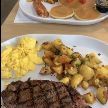 Gina's Kitchen +Catering - Smiley face pancakes and caballeros steak. - Breakfast & Brunch Near Me - Rancho Cucamonga, California Gina's Kitchen +Catering - Smiley face pancakes and caballeros steak. - Breakfast & Brunch Near Me - Rancho Cucamonga, California