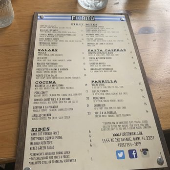Fiorito - Menu - Argentine Near Me - Miami, Florida