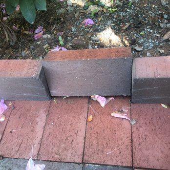 Carolina Garden Company - photo 2 of glued side brick - Landscaping Near Me - Durham, North Carolina