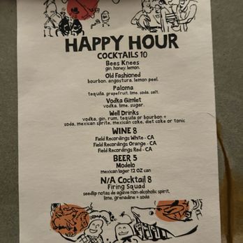 Good Neighbor Bar - Happy hour menu Feb 2025 - Lounges Near Me - Altadena, California