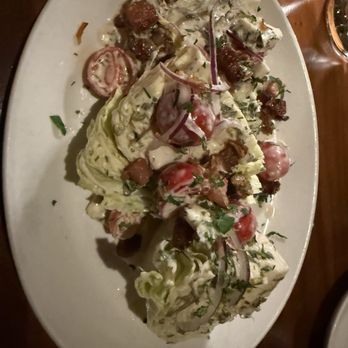 The Chicago Firehouse Restaurant - Baby Iceberg Wedge with Bleu cheese and Roquefort blend - Steakhouses Near Me - Chicago, Illinois The Chicago Firehouse Restaurant - Baby Iceberg Wedge with Bleu cheese and Roquefort blend - Steakhouses Near Me - Chicago, Illinois