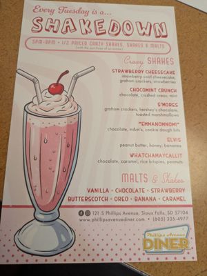 Menu photo 1 Phillips Avenue Diner Sioux Falls, SD
