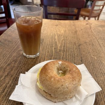Moon Bean Coffee Company - Cold brew and wheat bagel. - Coffee & Tea Near Me - Toronto, Ontario