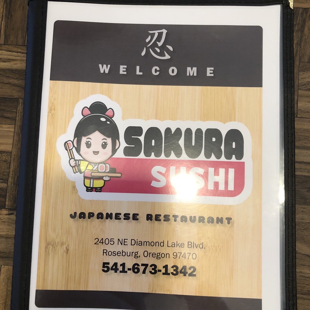 Sakura Sushi - Menu front page - Sushi Bars Near Me - Roseburg, Oregon