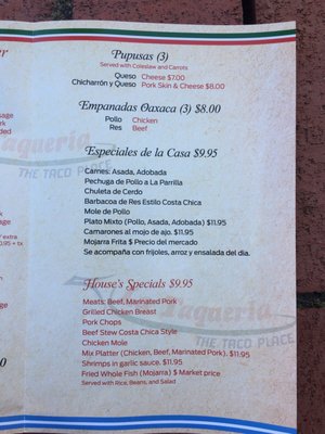 Menu photo 4 La Taqueria Lawrence Township, NJ
