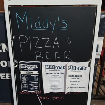 Middy's - Sidewalk sign - Pizza Near Me - San Diego, California Middy's - Sidewalk sign - Pizza Near Me - San Diego, California